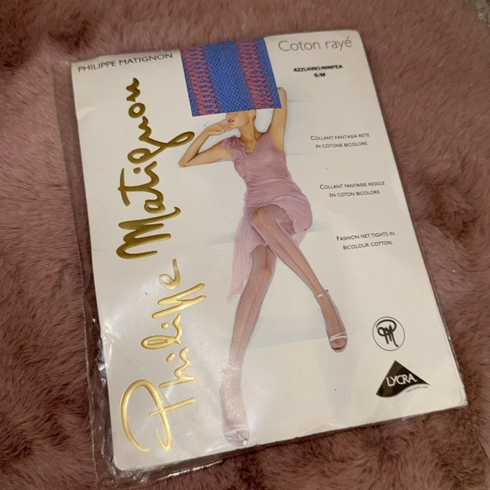 Philippe Matignon Fashion Net Tights In Bicolor‎ Cotton